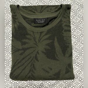 3x$25🛍️ Zara Man short sleeve Green Shirt Thin matetial